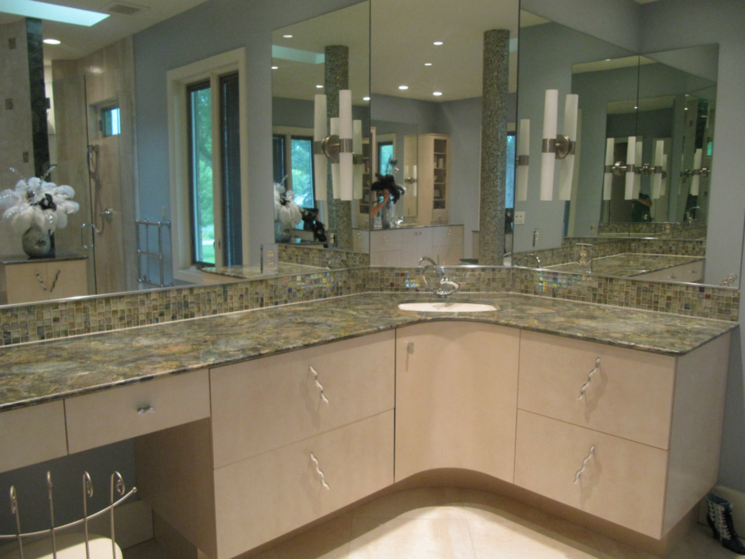 Bathroom remodel with granite countertops