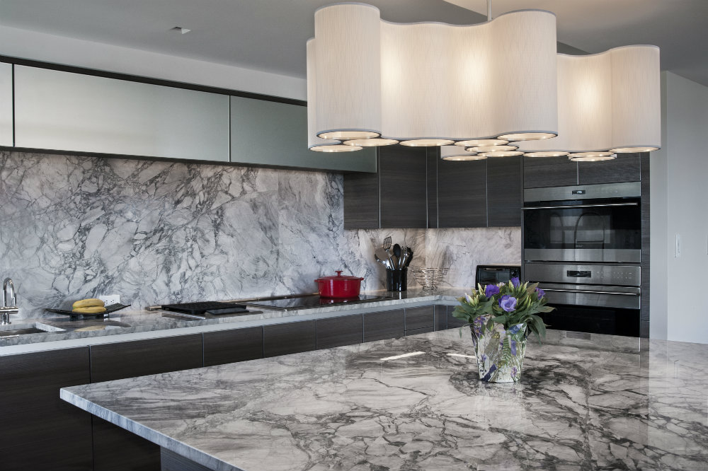 Brazilian Marble Countertops and Backsplash