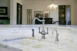 Light colored granite countertop