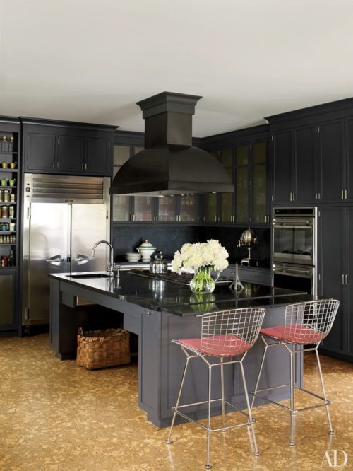 Dark Granite with Dark Gray Cabinets