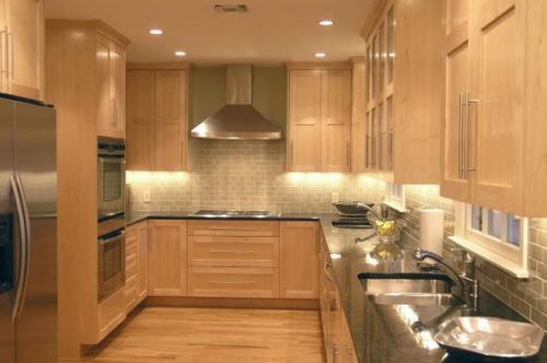 Light cabinets dark granite countertops