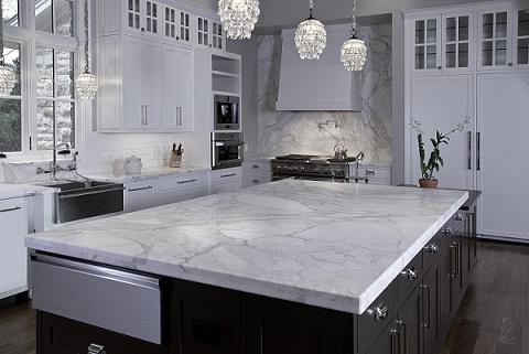white marble countertops