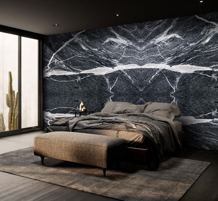 Mystic Gray Dark Granite Slab